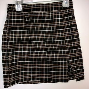 Plaid mini skirt